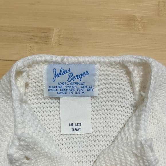 NEW Julius Berger Sweater Shaw P & P Cape Newborn Infant Girl - Picture 2 of 6